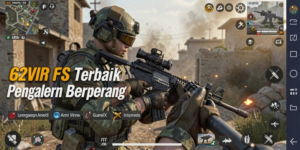 Tampilan gameplay intens di 62VIP dengan aksi menembak yang menegangkan.