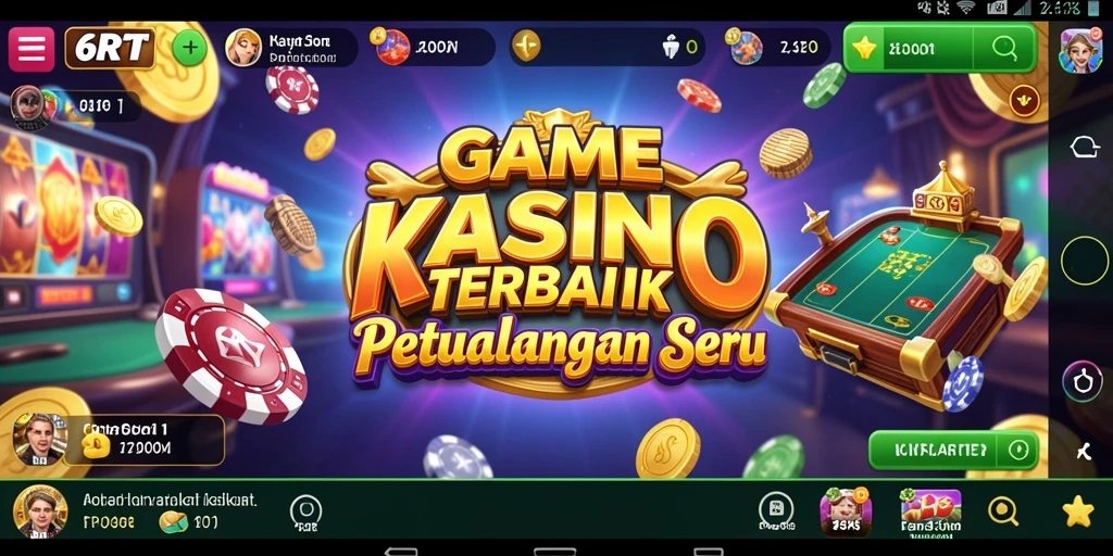 Tampilan gameplay seru dalam aplikasi Kasino 6RT.