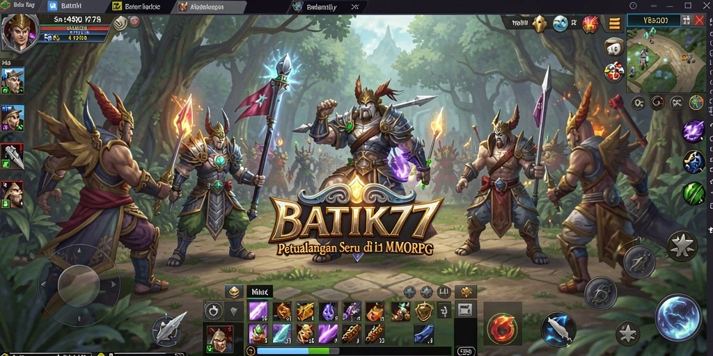 Tampilan menarik dari gameplay MMORPG BATIK77 yang penuh aksi.