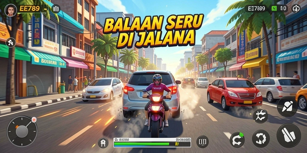 Tampilan gameplay seru dari EE789 yang penuh aksi.