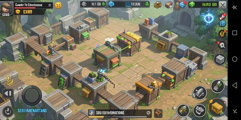 Tampilan gameplay GX88 yang menarik dengan strategi Tower Defense.