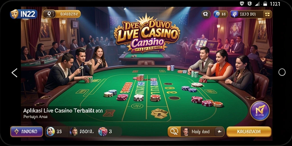 Tampilan gameplay seru di IN22 Live Casino.
