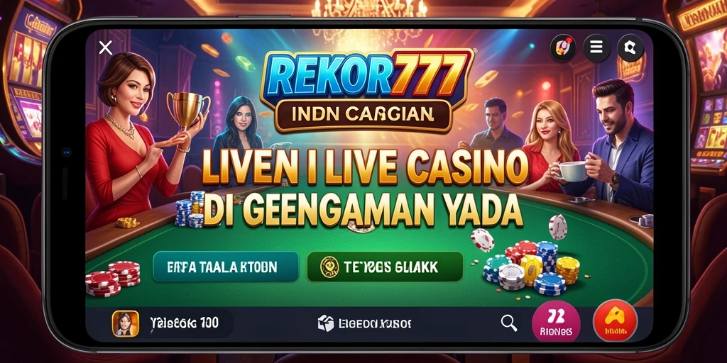 Tampilan gameplay Live Casino penuh aksi dari REKOR777.