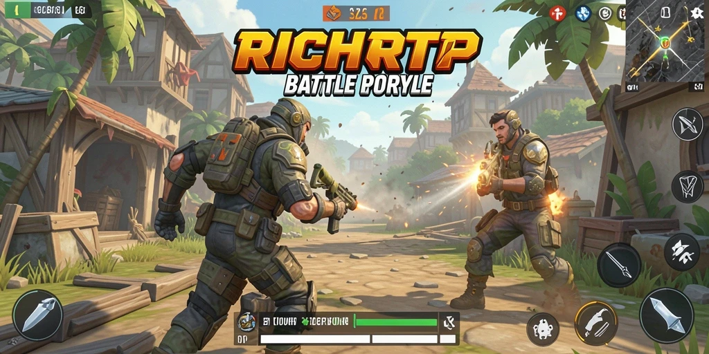 Tampilan gameplay RICHRTP yang seru dan menegangkan dalam suasana Battle Royale.
