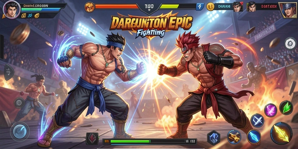 Tampilan menakjubkan dari gameplay VANTAIDN dalam pertarungan Fighting.