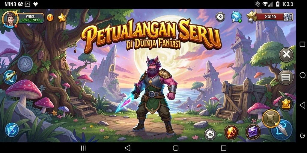Skrinsut gameplay WIN33 menampilkan petualangan seru di dunia fantasi.