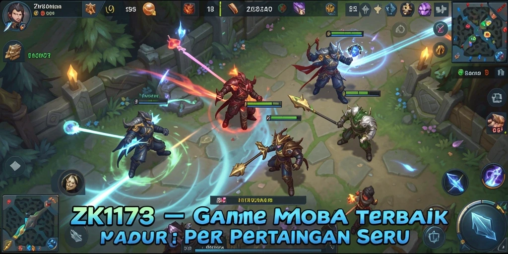 Tampilan aksi seru dalam gameplay ZK1177 yang kompetitif.